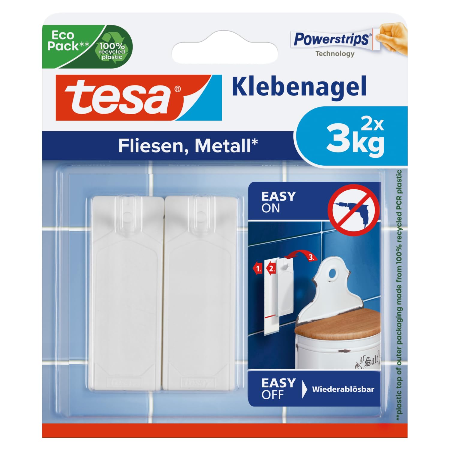 Tesa Uk White Tesa Adhesive Nail For Tiles & Metal 3Kg