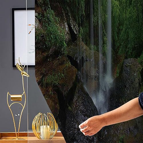 Miniatura 5 de Película de privacidad para ventana con patrón de cueva natural, cascada en el bosque, norte de Alabama, hábitat, ecosistema de paisaje, película de