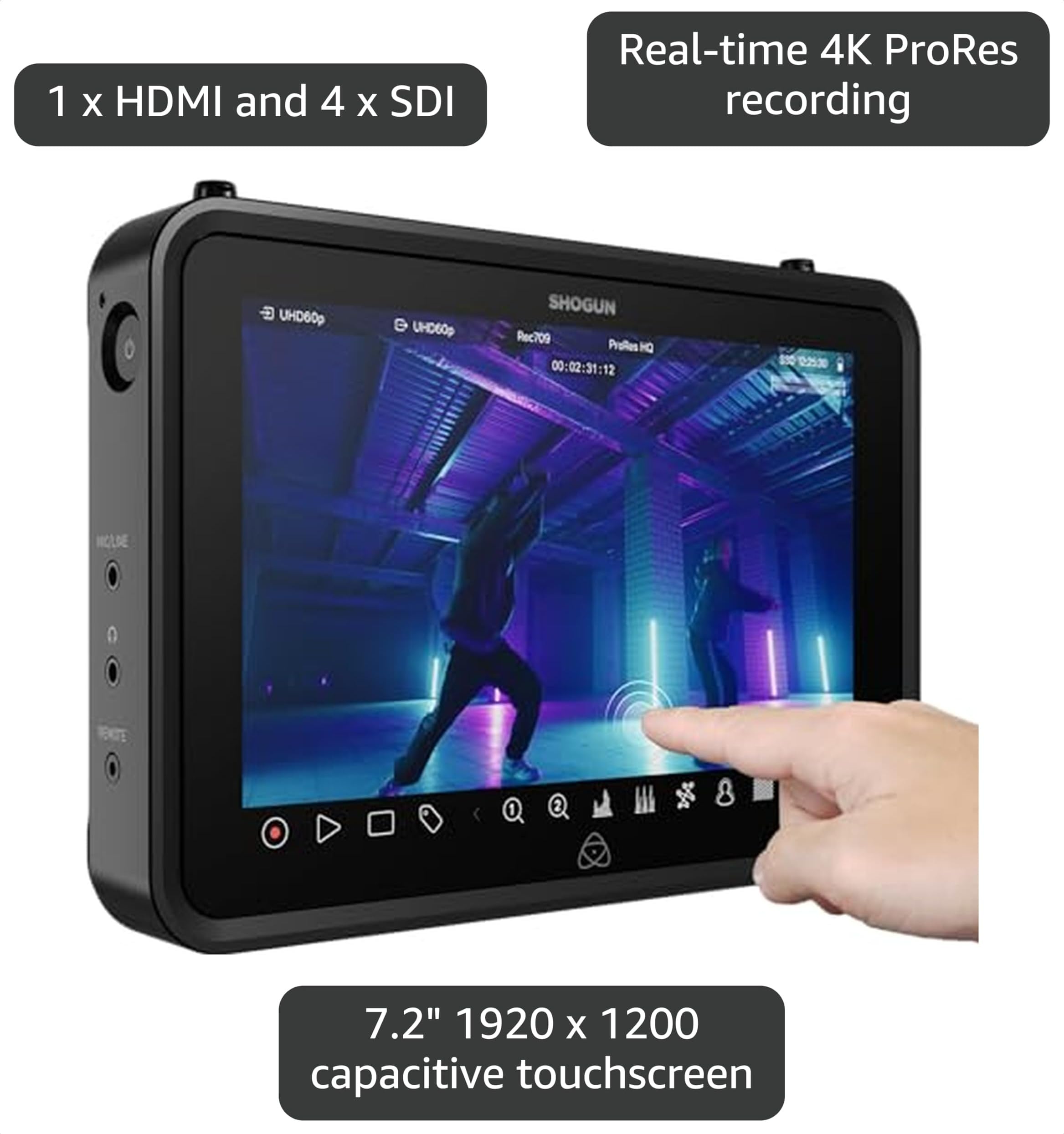 Amazon.com: Atomos Shogun 7-inch HDR Monitor-Recorder 6K Raw