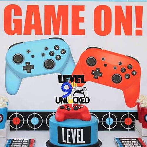 Miniatura 6 de Decoración para pastel de cumpleaños número 9 para adolescentes, fiesta de cumpleaños nocturna de videojuegos para niños o niñas, fiesta de