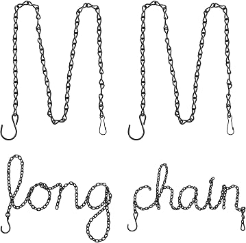 Outus 4 Pack 35 Inch Black Hanging Chain for Bird Feeders, Planters, Lanterns, Wind Chimes, Decorative Ornaments and Birdbath