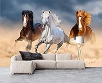 Vista 37 de Papel tapiz de pared para guardería infantil de bosques de acuarela coloridos, 137 x 100 pulgadas