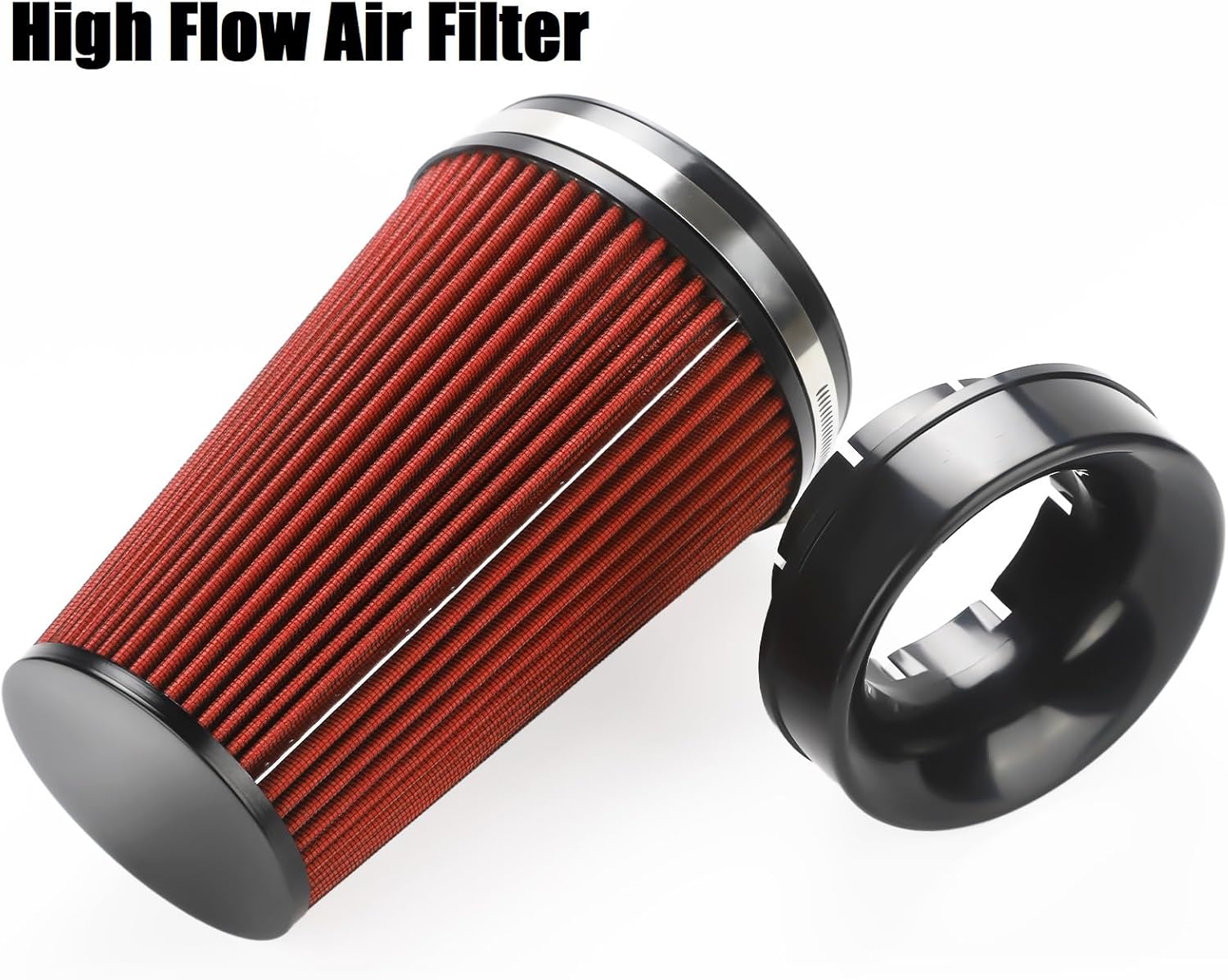 4 inch Cold Air Intake Kit + Heat Shield with Air Filter for 1999-2006 GMC/Chevy V8 4.8L/5.3L/6.0L Silverado 1500/2500/3500