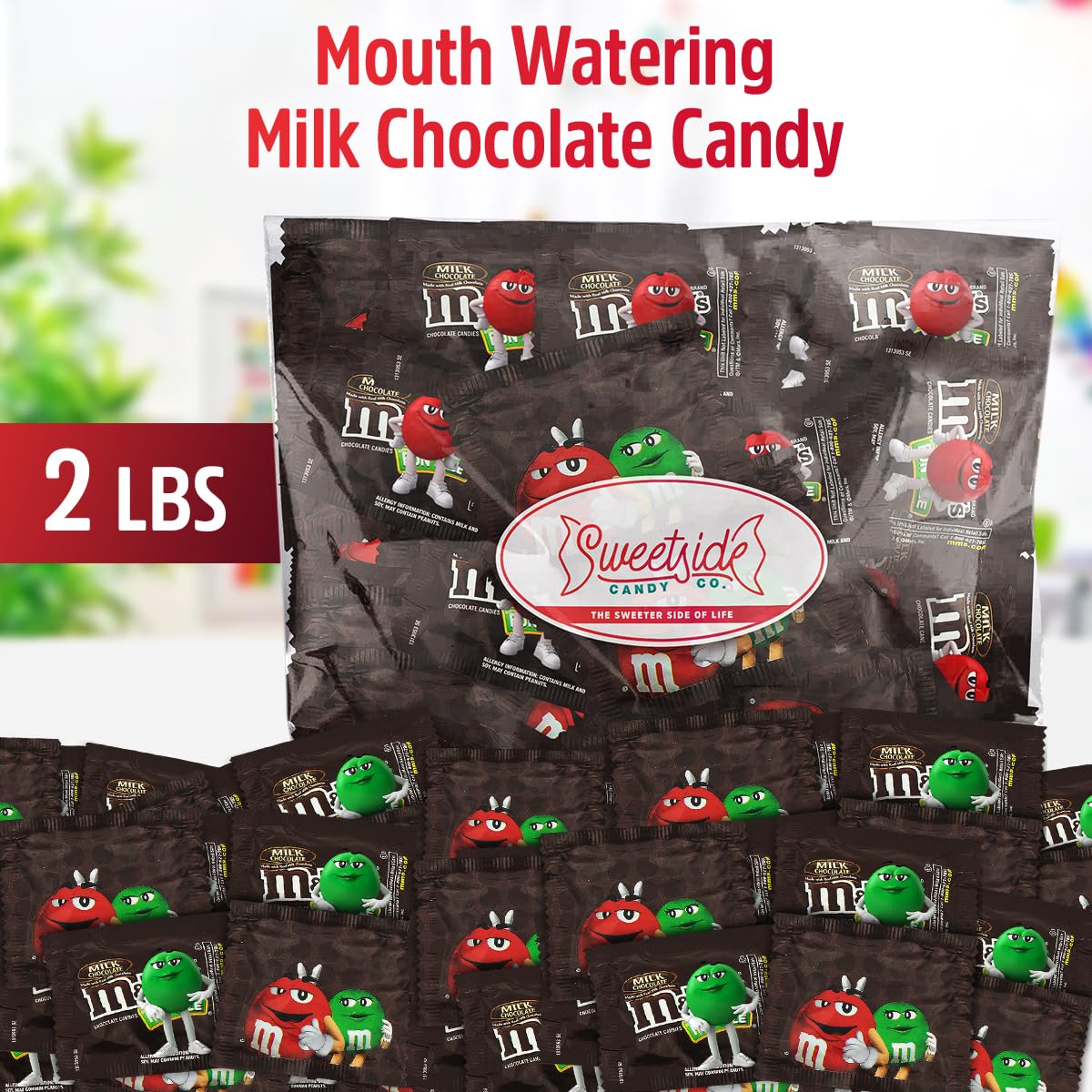 M&M Milk Chocolate Bundle - Chocolate Candy Bulk Pack of 2 Pounds, 70 CT,M&M Fun Mix of Chocolate Treats - Candy Bulk
