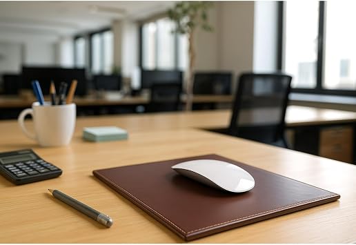 Dacasso Bonded Leather Mouse Pad, Brown