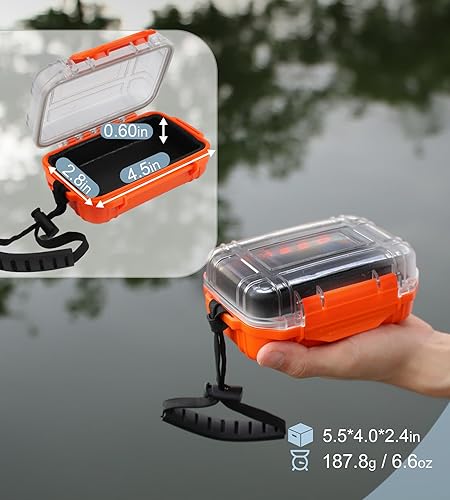 Miniatura 2 de Pequeña caja impermeable mini caja seca contenedor impermeable, caja de almacenamiento hermética, pequeñas cajas impermeables para kayak, canotaje,
