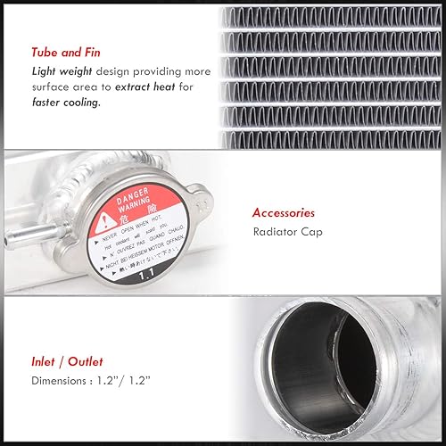 Miniatura 4 de AJP Distributors Tri Core 3-Row Full Aluminio Radiador Motor Motor Refrigeración Actualización CompatibleReemplazo Para Datsun 280Z Fairlady Z S130