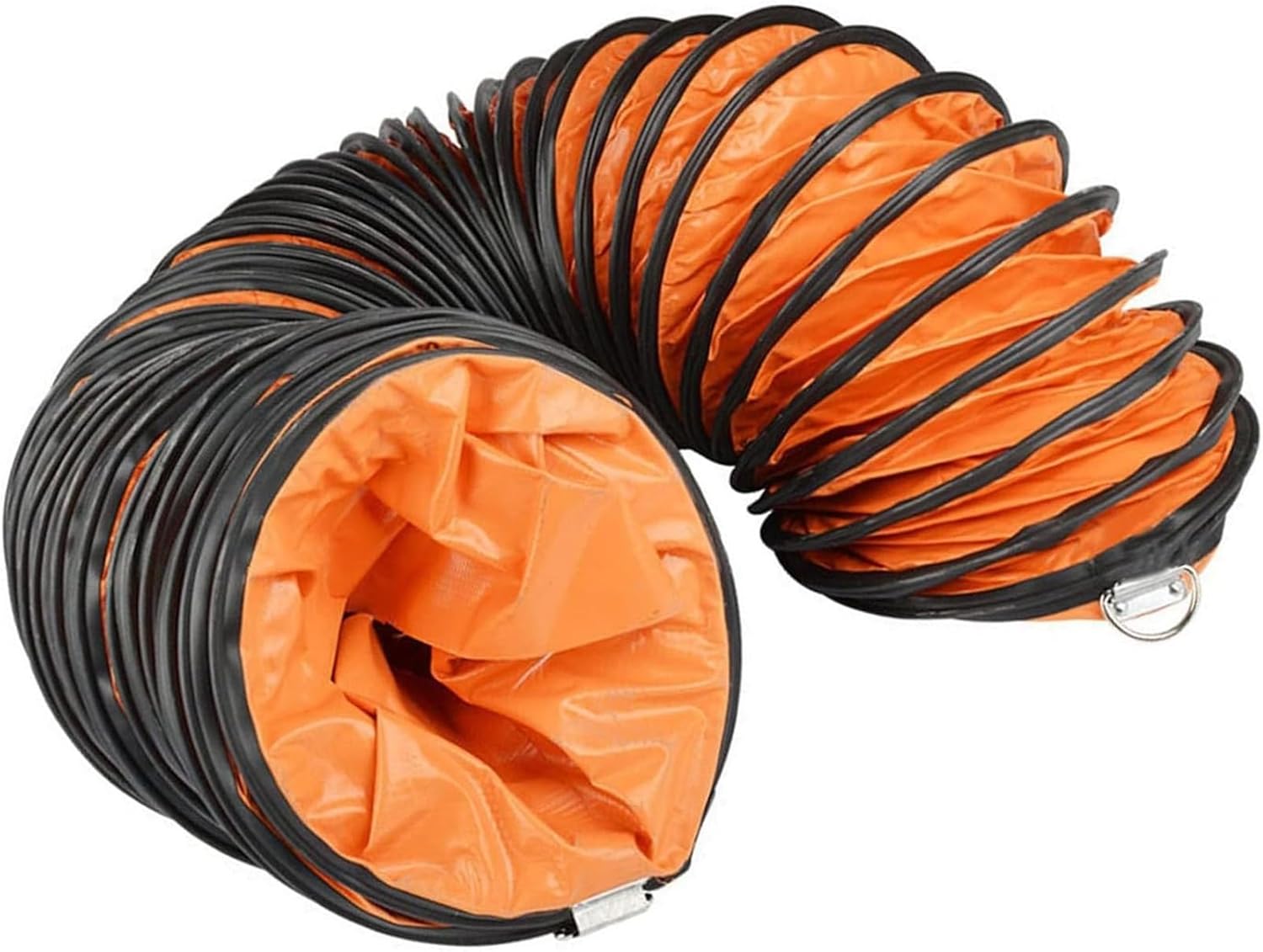 Heavy-duty Duct Hose, Thickness 0.32 mm, with Adjustable Rope D Hook, Waterproof, Folding PVC exhaust duct, Easy Storage, for Ventilation, Drying, and Cooling Applications(16.6ft,Diameter - 500mm)
