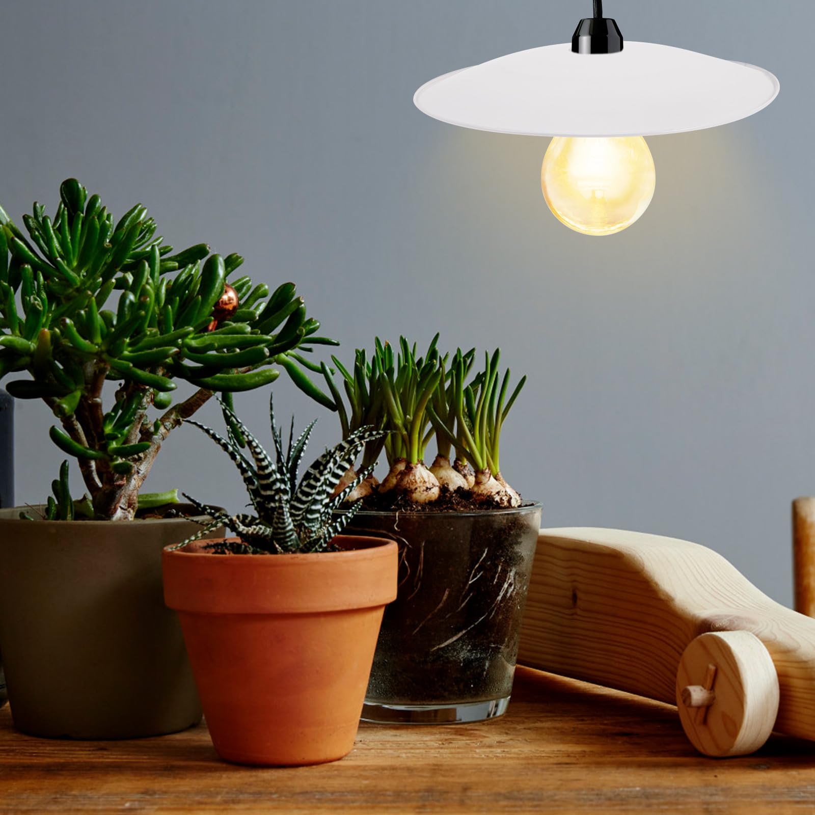 ibasenice Copertura per Plafoniera in Lega di Alluminio da 30 Cm, Paralume Industriale per Lampade da Soffitto e Sospensione, Accessorio Metallico Antiscivolo per Uso Esterno e Industriale