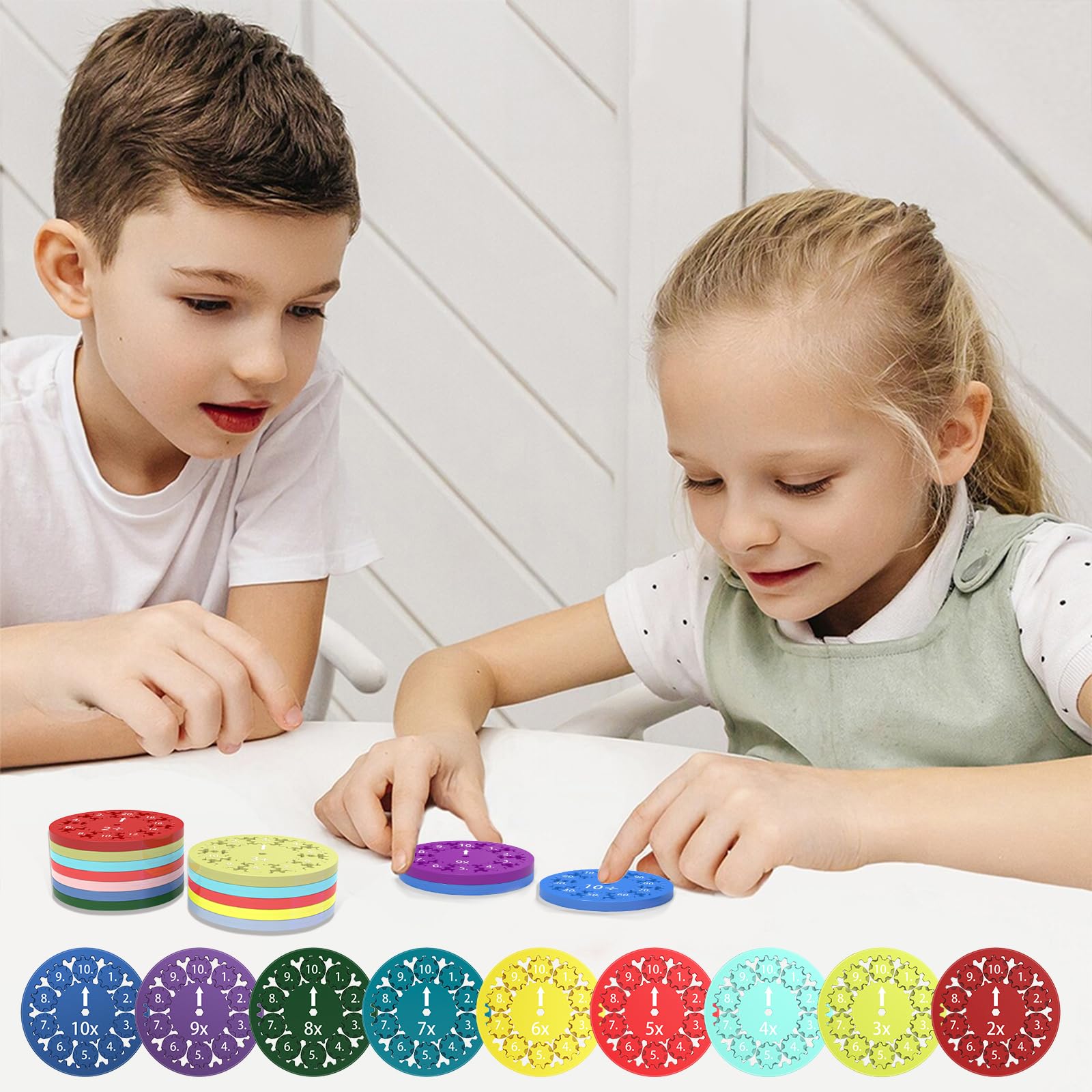 18 Pezzi Fidget Spinner Matematica, Giocattoli Fidget per Bambini, Giocattolo Educativo per Bambini sui Fatti Matematica, Fidget Spinner (Addizione, Sottrazione, Moltiplicazione e Divisione)