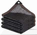 Shade Cloth - Garden Shade Mesh Netting with Grommets Outdoor Sun Shade Cover for Pergola Patio Plants Greenhouse Chicken Coop Black Shading Rate 70% -90% (6X3FT)