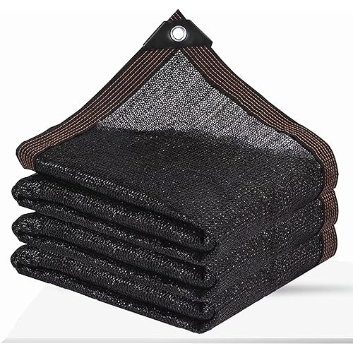 Shade Cloth - Garden Shade Mesh Netting with Grommets Outdoor Sun Shade Cover for Pergola Patio Plants Greenhouse Chicken Coop Black Shading Rate 70% -90% (6X3FT)