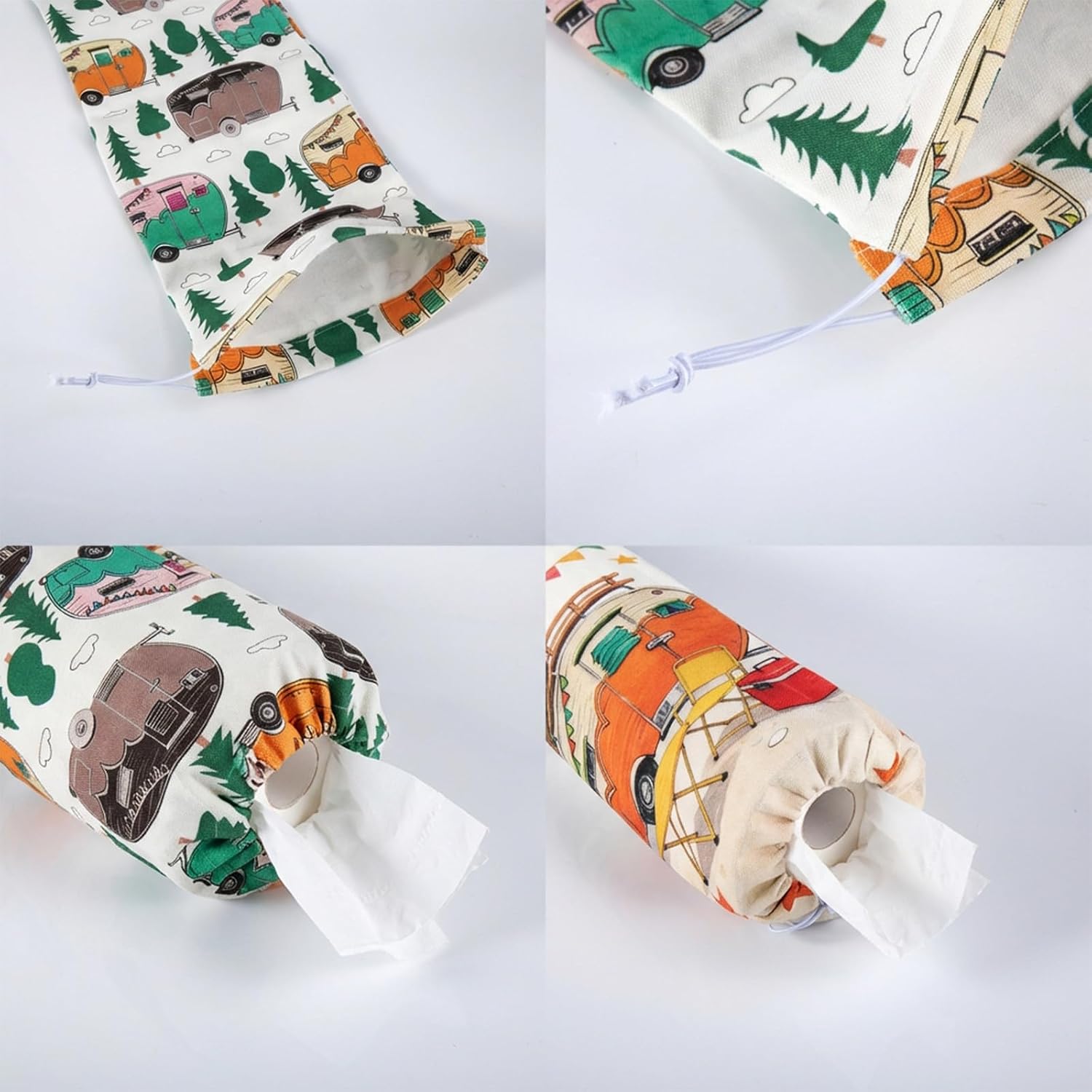 Camper RV Essentials Plastic Bag Holder,Wall Mount Grocery Bag Organizer Camping Decor Accessories,Camper Must Haves Organizers and Storage Plastic Bags Dispenser,Camping Gifts for Women Men