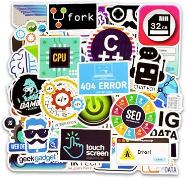 50pcs Laptop Stickers for Developer Programming Language Include Sticker for Geeks Java Engineers Hackers Geeks Coders Car Vinyl Decals
