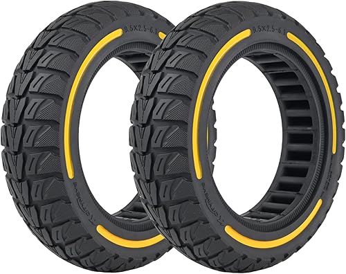 Miniatura 10 de Reemplazo de neumático sólido todoterreno de 9.5 x 2.5-6.1 para NIU KQi3 Pro/Max/Sport Scooter - Sin pinchazos, mantenimiento sin complicaciones