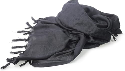 Miniatura 3 de Luxns Bufanda táctica militar Shemagh del desierto 100% algodón Keffiyeh bufanda para hombres y mujeres