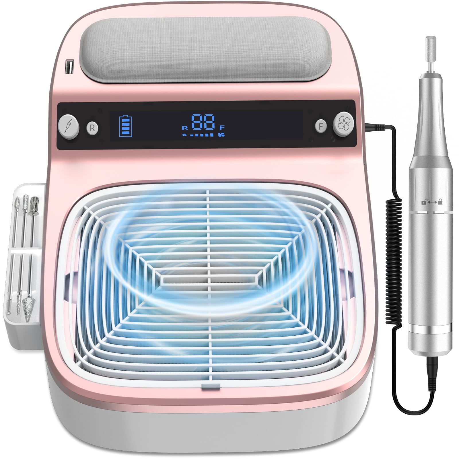 Amazon.com: 2-in-1 Nail Dust Collector & Electric Nail Drill File