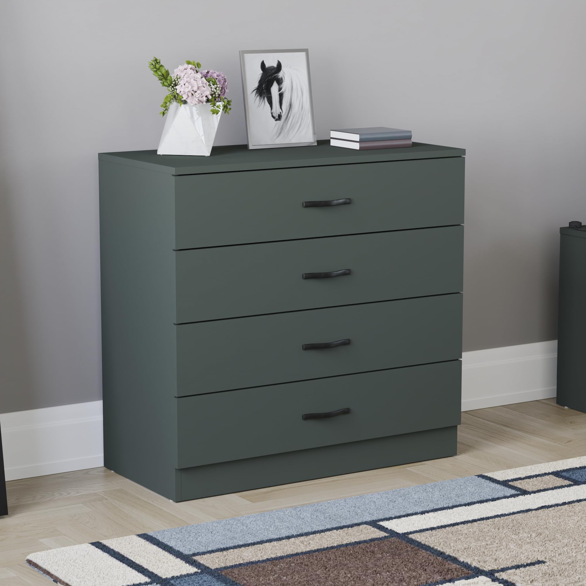 Vida Designs Riano Commode à 4 tiroirs Vert Jaspe