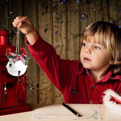 Miniatura 4 de 18 PCS Adornos de Cascabeles Navideños en Rojo, Blanco, Verde - Decoración de Árbol de Navidad, Corona, Adorno Conmemorativo