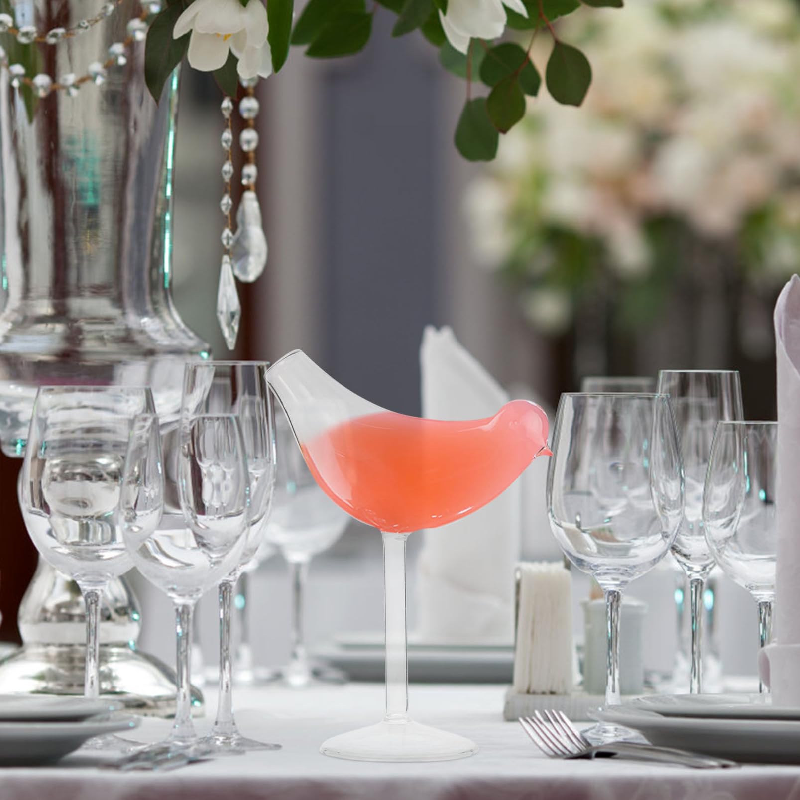 UPKOCH 1 Ensemble 4 Pièces Verre à Vin Oiseau Lunettes D'oiseau Verres De Bar Verres à Martini Oiseaux Verre Cocktail Originaux Grand Vase De Sol Banquet Mariage Un Verre Voiture De Sport