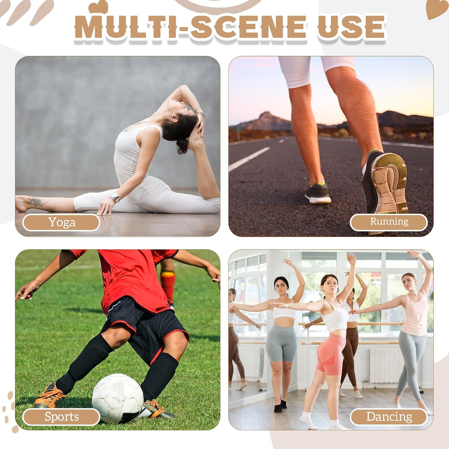 DoubleFill Balance Trainer Kit, 40 Inch Beech Wood Balance Beam with Adjustable Foot Trainers and Cork Massage Ball for Ankle Strengthening and Plantar Fasciitis Relief