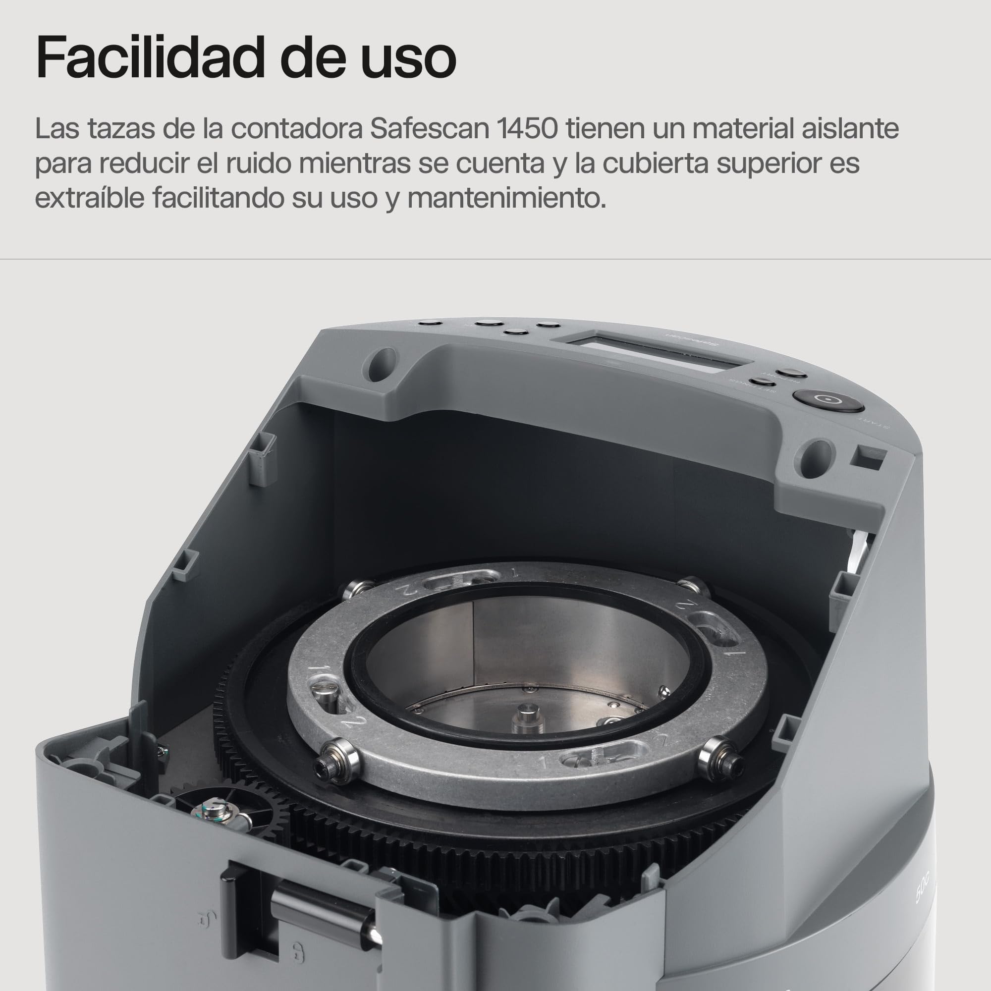 Safescan Contadora de monedas 1450, Clasificadora de monedas euro gran volumen