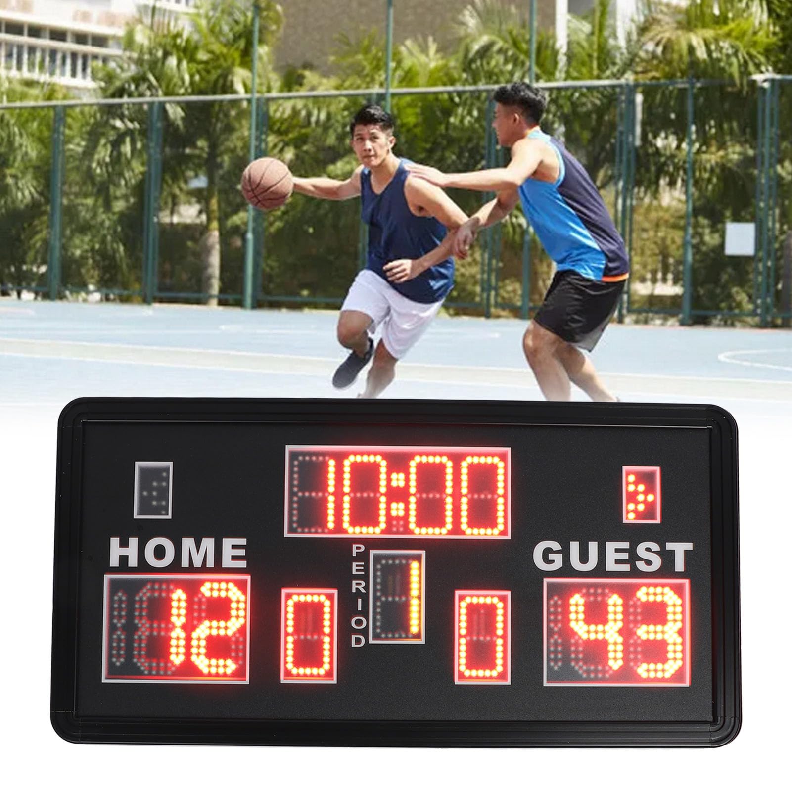 SEAFRONT Display a LED Tabellone Segnapunti Elettronico per Basket con Telecomando Wireless, Telaio in Lega di Alluminio, Opzioni di Montaggio Multiple per