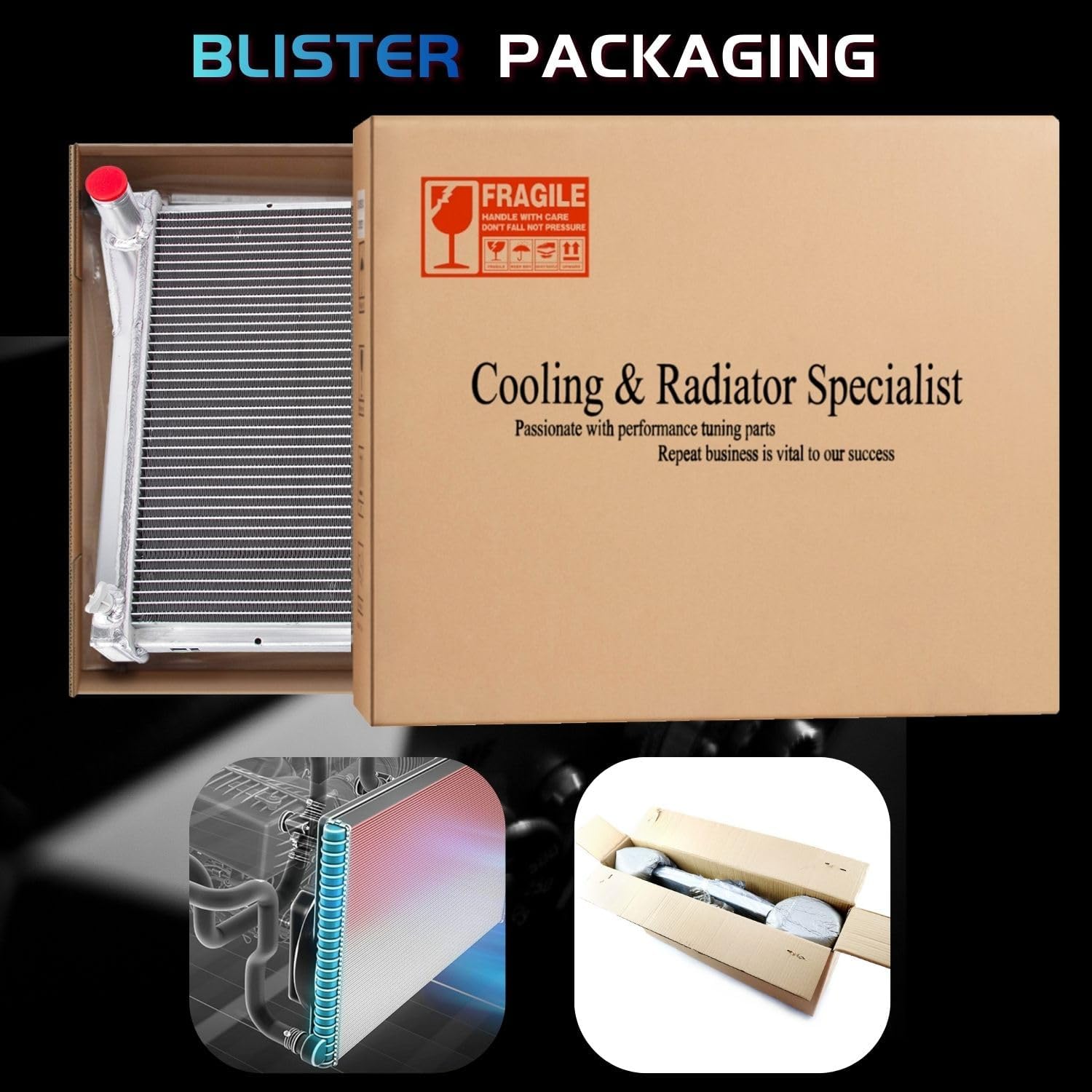 3 Core Aluminum Radiator for Ford 1964-1966 Mustang / 1963-1965 Falcon Comet l6 V8 3 Row All AA5052 Aluminum Radiator Radiador para Ford 63 64 65 66