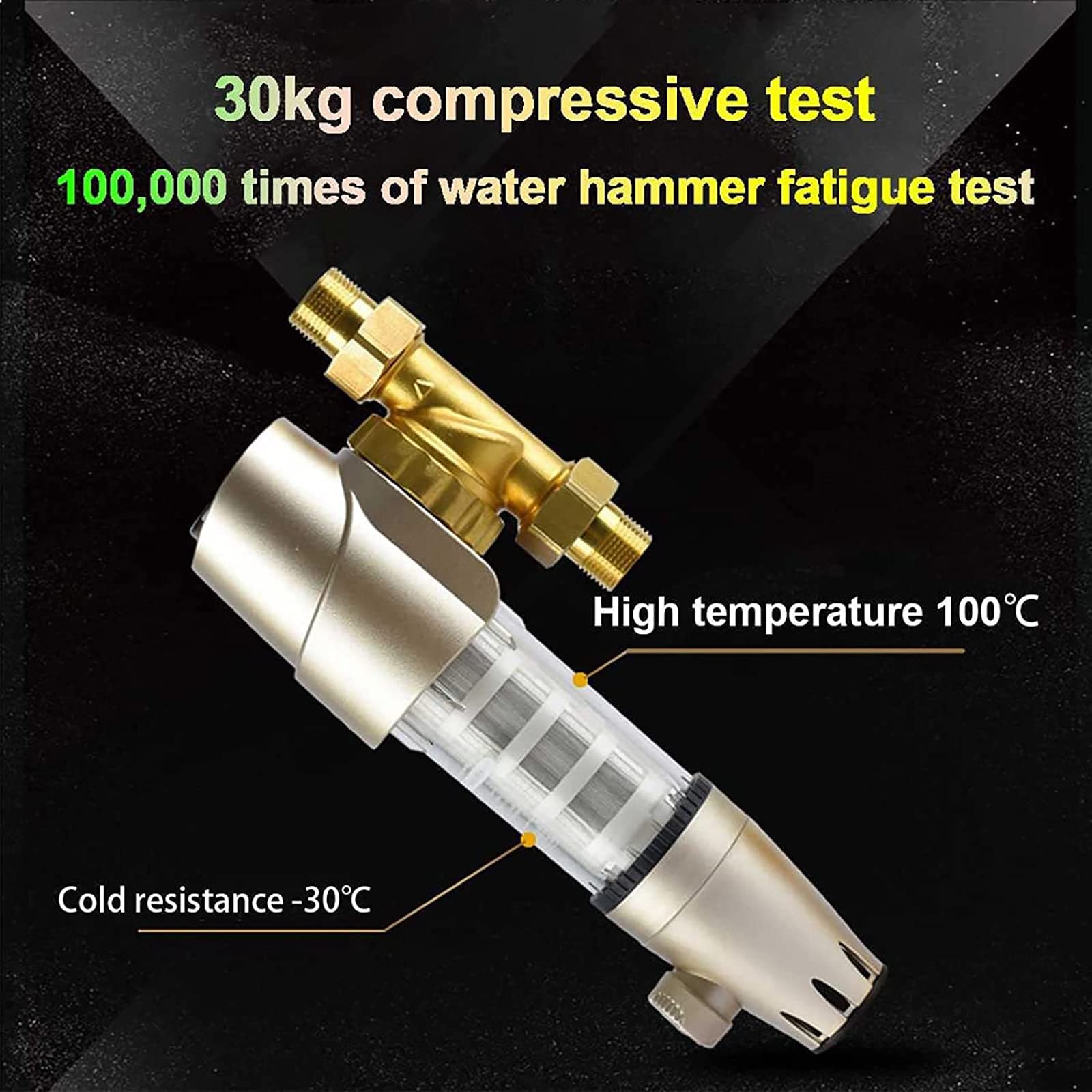 Filtro De Sedimentos, Filtros De Agua Reutilizables Para Toda La Casa Que Se Ajustan a -30 Grados a 100 Grados Bajo Cero, Sistema De Prefiltración Para Agua De Pozo, Adecuado Para Balcón, Baño, Dormit