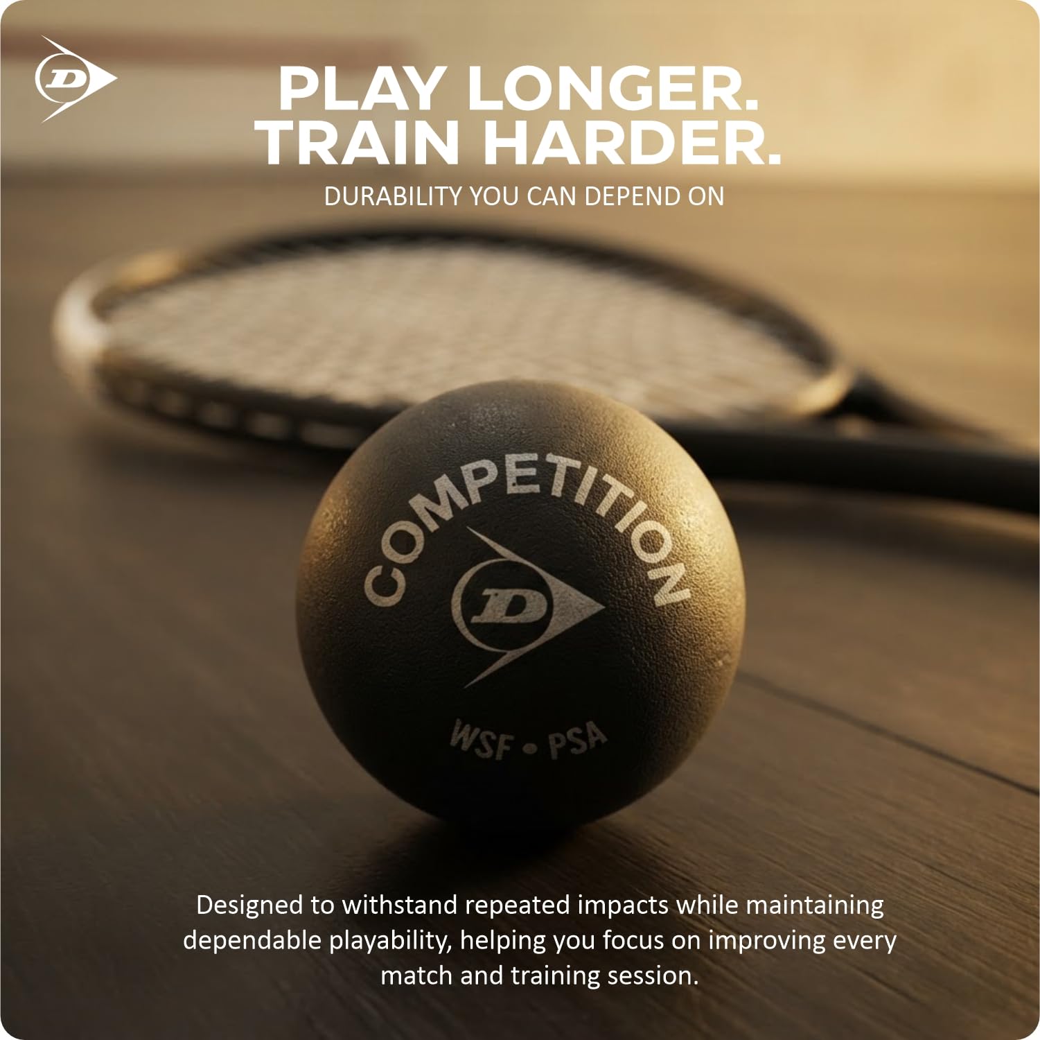 Dunlop - Palla da squash a punto singolo, 3 pezzi