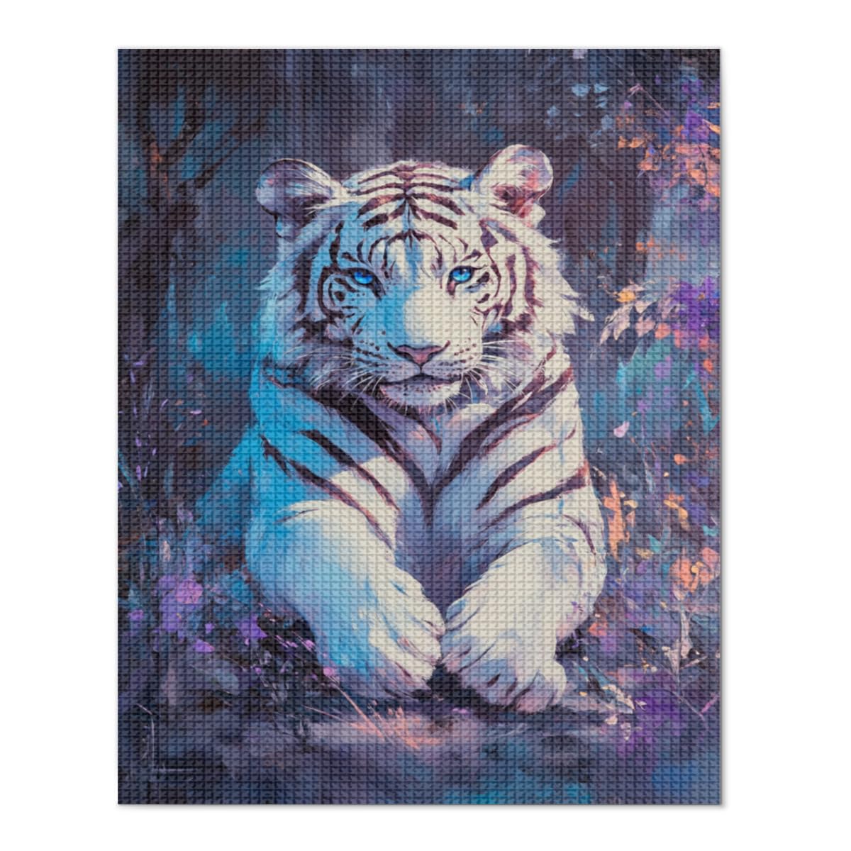 KWhiteTiger　13枚 Amazon.com: White Tiger-102047 Diamond Painting Kits, DIY 5D Paint