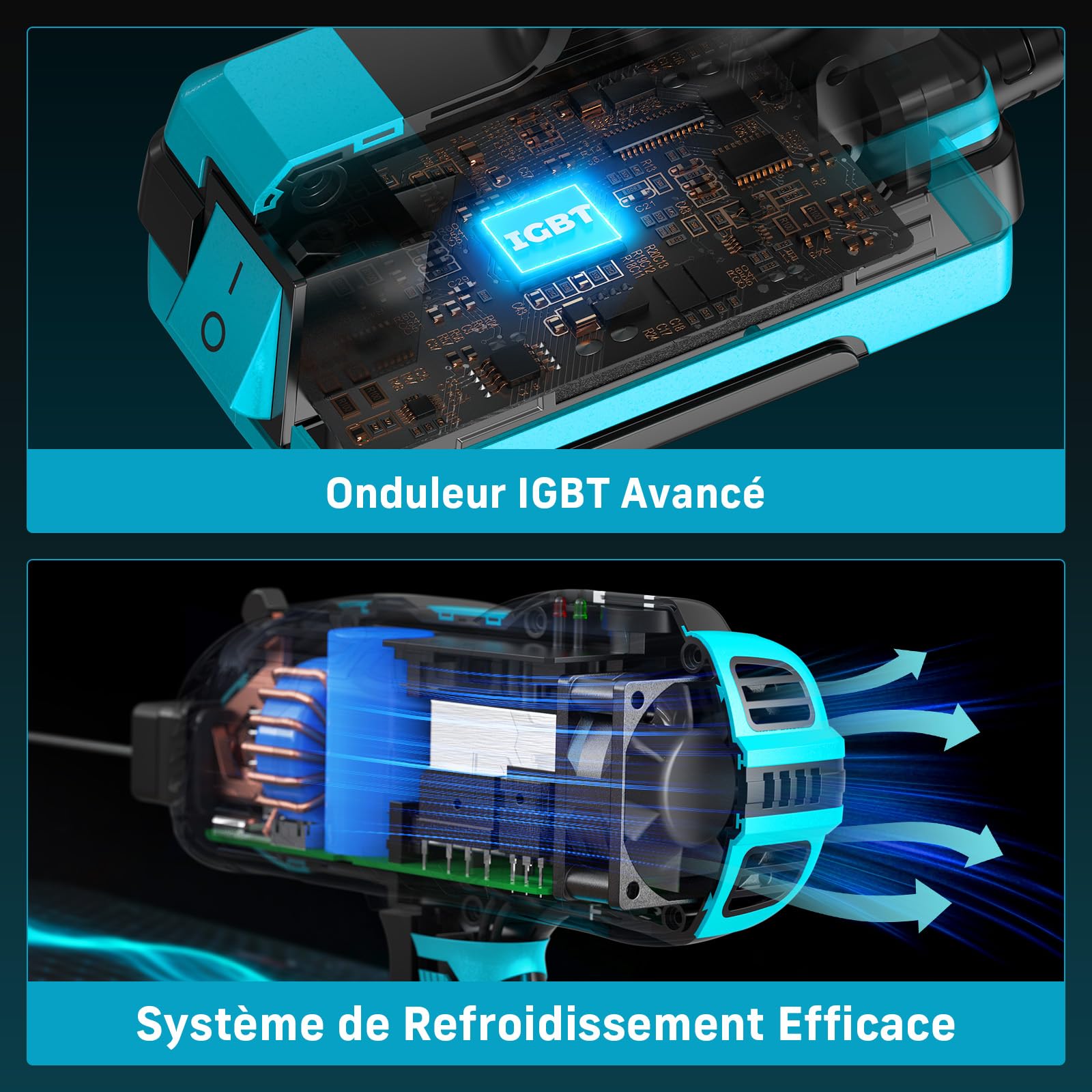Poste a Souder Électrique, Portable 220 V Soudeuse Manuelle à l'Arc Variable à 6 Niveaux, Convient Aux Électrodes De 2,5-3,2 mm, sur L’Acier Inoxydable, L’Aluminium et Les Alliages D’Aluminium