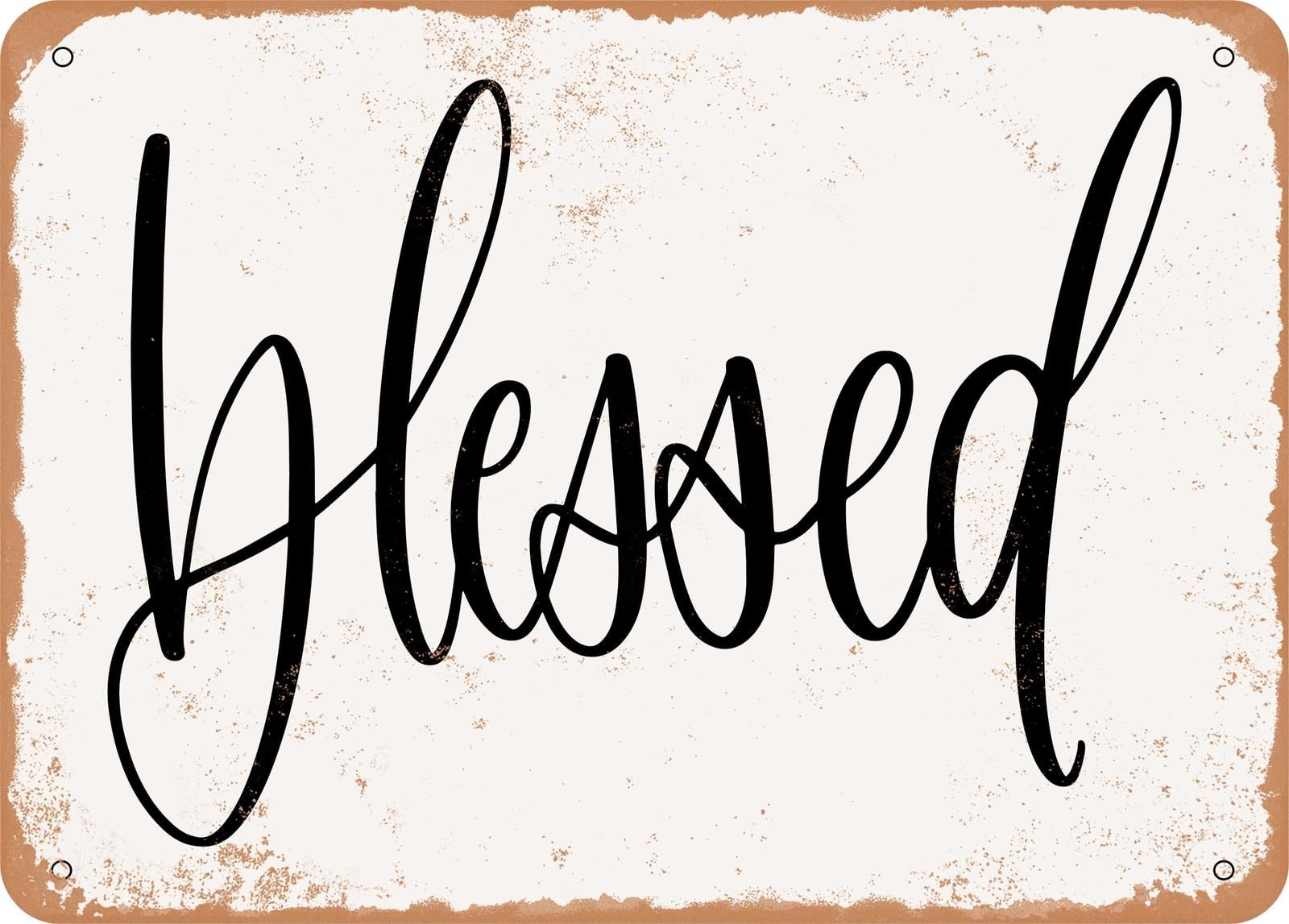 Metal Sign - Blessed - 9 - Vintage Look Sign home decor