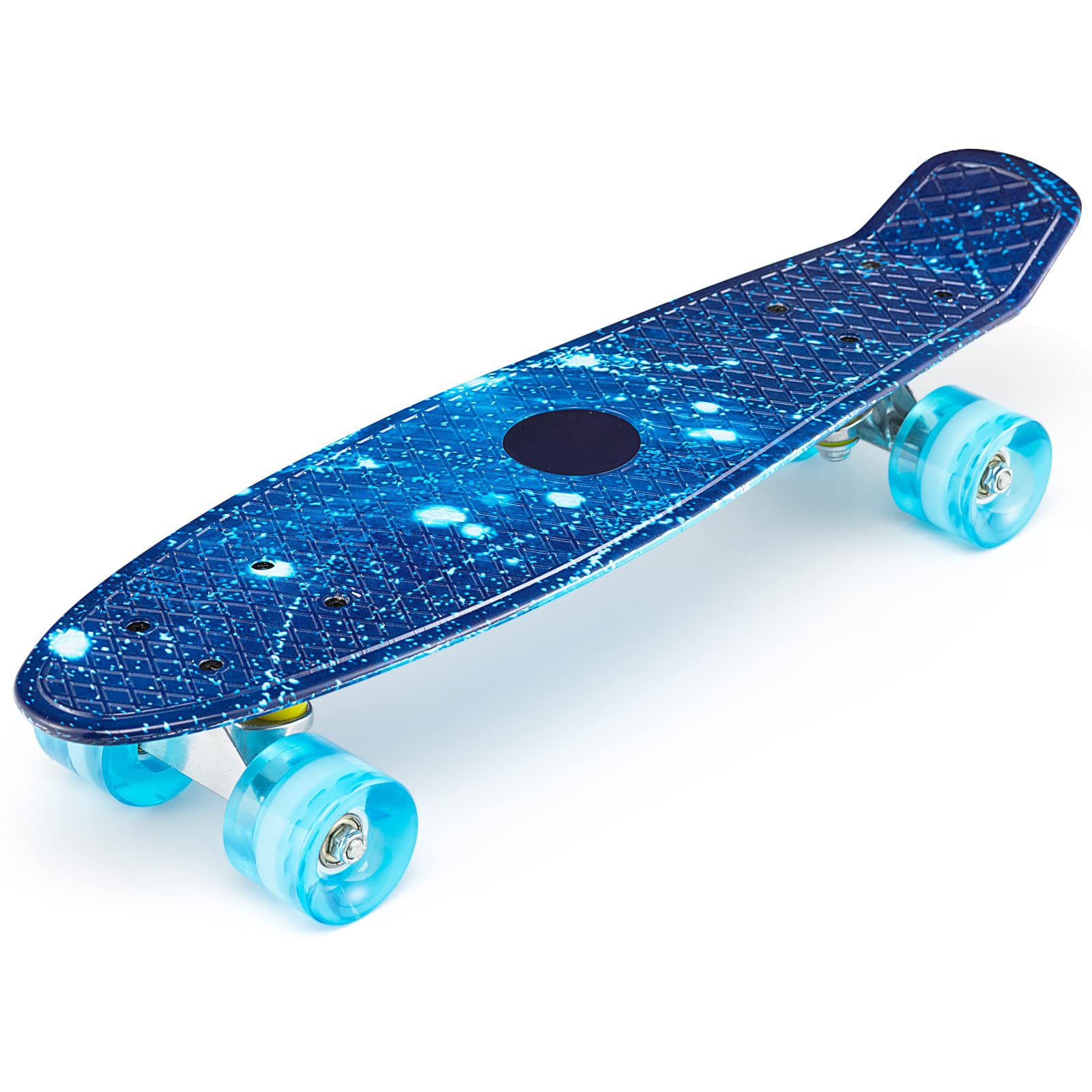 GYMAX Mini Monopatín Crucero 56cm, Monopatín Retro, Adecuado para Niños, Niñas, Principiantes, Adecuado para Edad 6 Años +, Capacidad de Carga 50kg