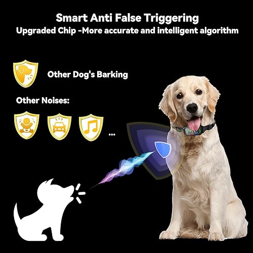 Miniatura 5 de Beoankit Collar antiladridos para perros sin golpes, collar antiladridos automático con 5 sensibilidad ajustable, 4 modos de entrenamiento