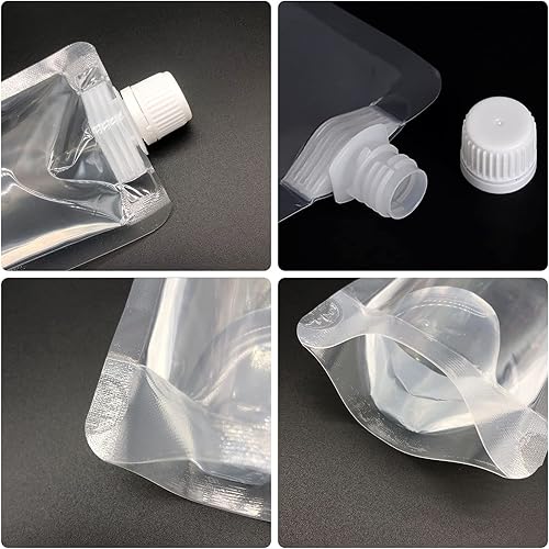 Miniatura 4 de Keon Frascos de plástico Bolsas reutilizables para bebidas, a prueba de fugas, sin BPA para viajes, deportes al aire libre, conciertos, eventos