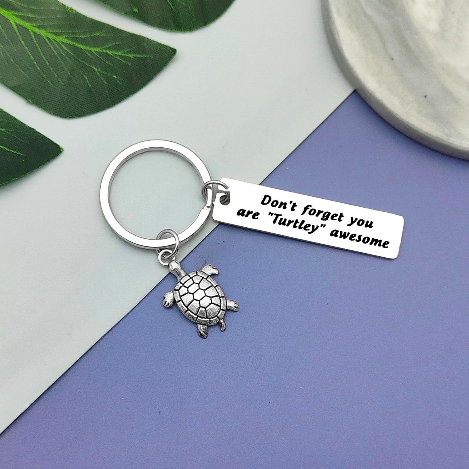 Vadaka 6Pcs Turtle Inspirational Keychain Turtle Lover Gift Encouragement Jewelry Sea Ocean Gift for Women Motivational Present Keychain for Daughter Girls Birthday Graduation Present - Image 2