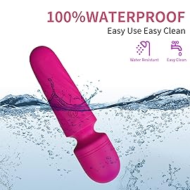 KINGWAND Handheld Personal Mini Massager - Waterproof, USB Rechargeable, 10 Vibration - Perfect on Back Legs Hand Pains and Sports Recovery(Rose red) Toy