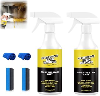 LXIJESR 2-Pack Multi-Purpose Foam Stain Remover - Fast-Acting Cleaner for Kitchen Countertops, Floors, Toilets, Cars (120ml Each)