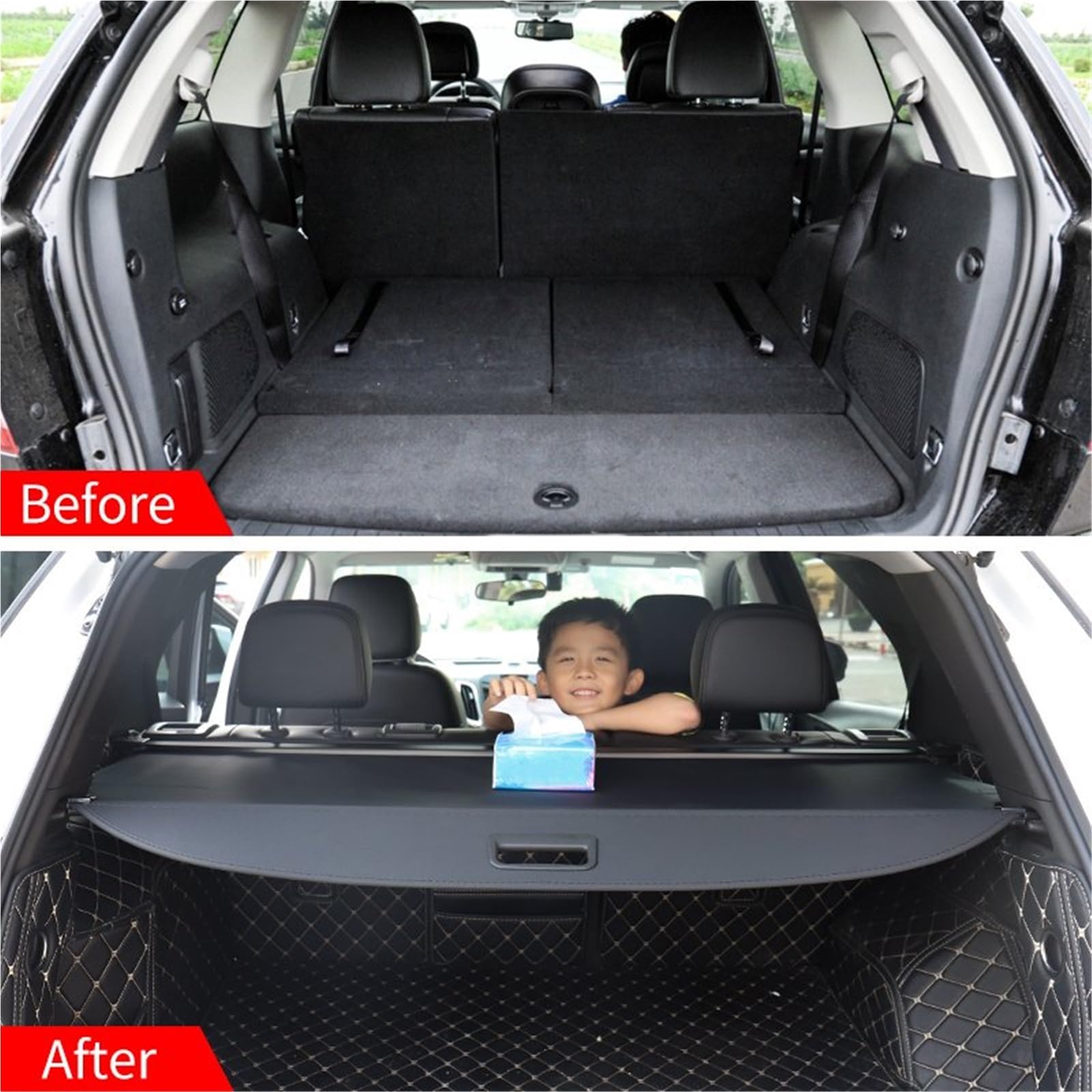 Einziehbare Kofferraum-Frachtabdeckung Für Dodge Für Journey 7-Sitzer, Paketträger, Wasserdichter Schild, Privatsphäre Gepäckraumabdeckung