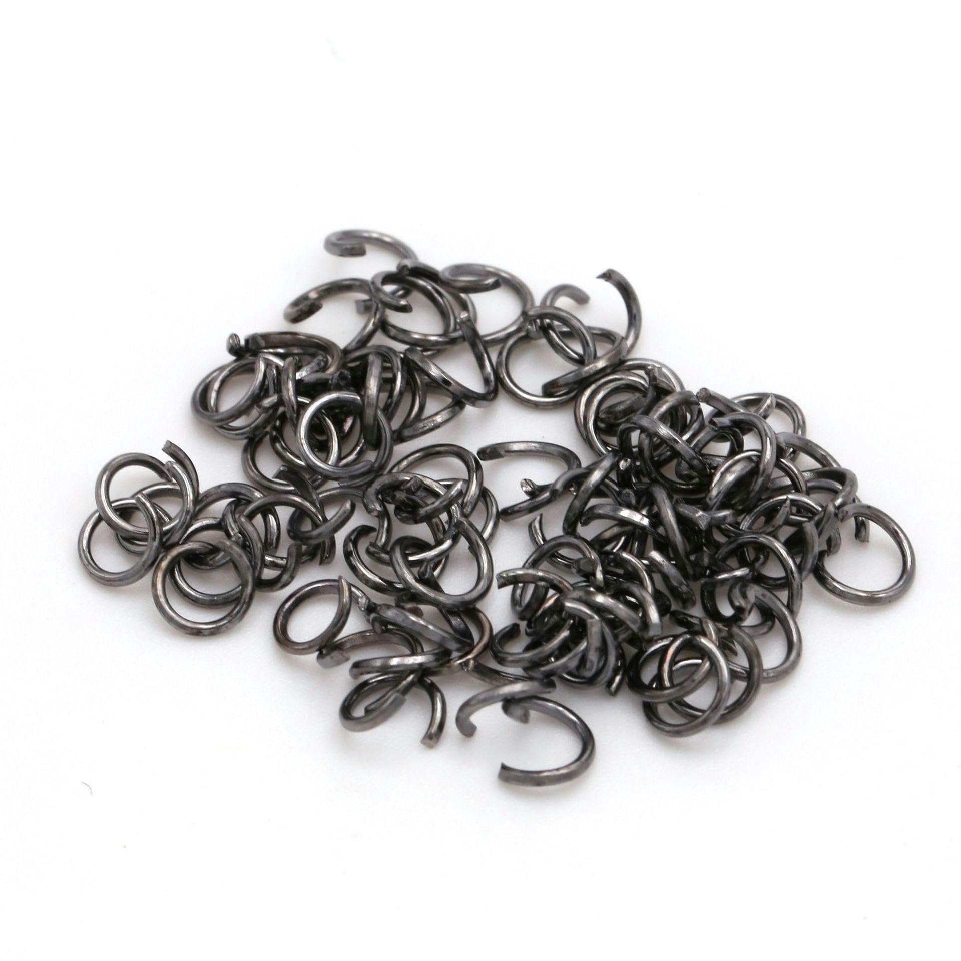 4–12 mm Gewicht 1000 g (2600–20.000 Stück) vergoldete offene Biegeringe Metallverbindungsringe Schmuck-Spaltringe Verbindungsstücke für Schmuckherstellungssets