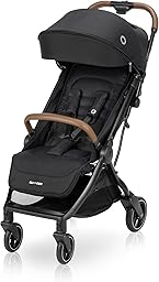 Maxi-Cosi Eva Lightweight Compact Travel Stroller, Infant to Toddler (Up to 48 lb), One-Hand Auto Fold, Full Recline Seat, Puncture-Proof Wheels, Extendable FPS Canopy, Includes Car Seat Adapters, Travel System Compatible