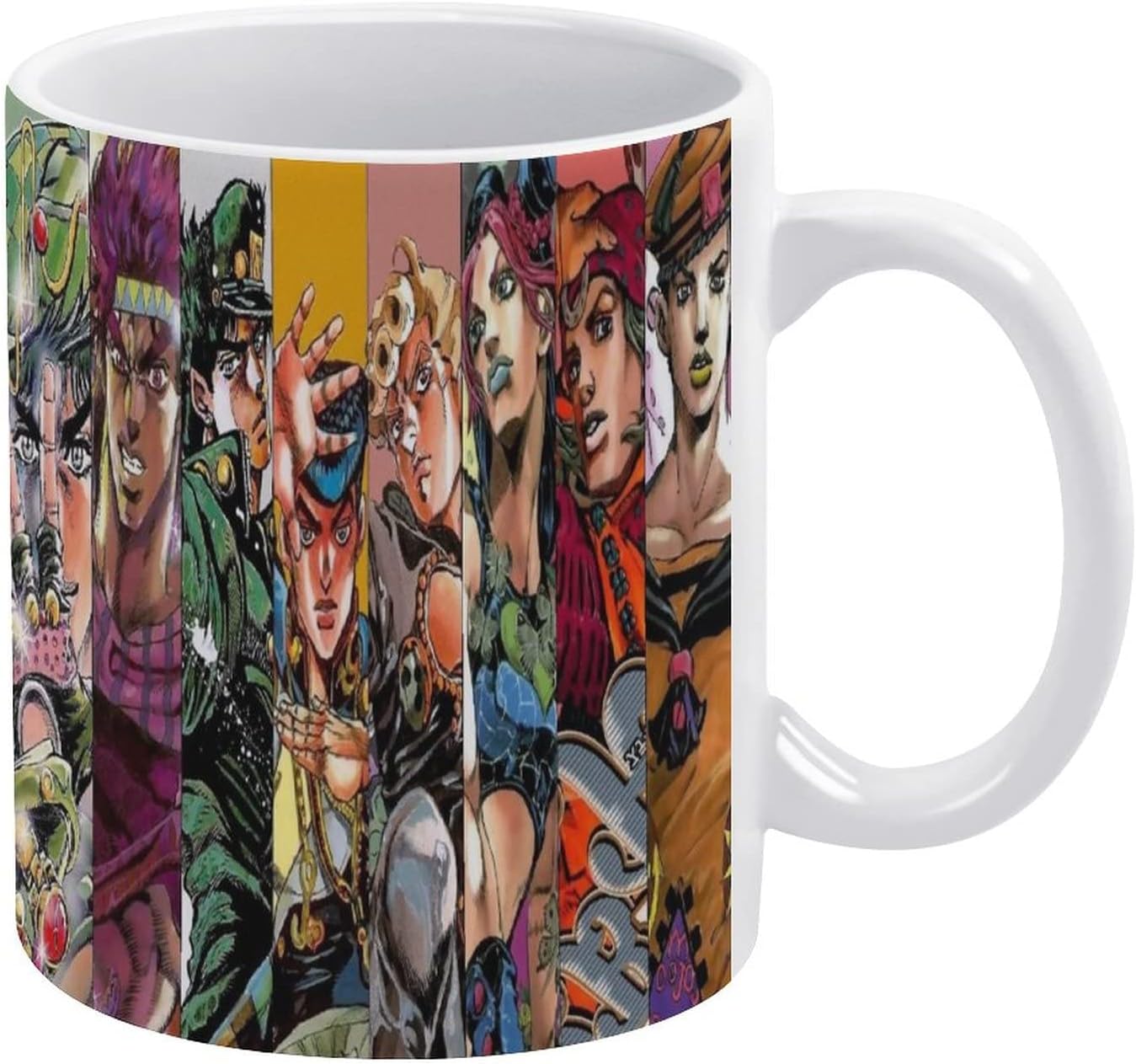 ジョジョの奇妙な冒険 マグカップ 陶器 ティーカップ コーヒーカップ 朝食カップ 飲用カップ 牛乳カップ 大容量 耐热 カップ 国際ブランド プリント 330ml 個性 可愛い 贈り物 耐冷 おしゃれ
