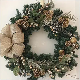 Guirlanda Natal Pronta Para Porta Enfeite Natalino 35cm