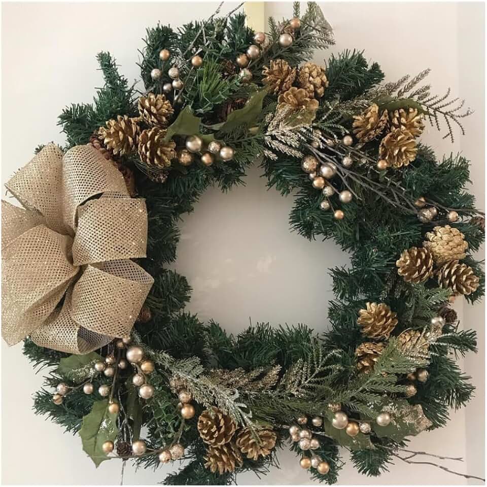 Guirlanda Natal Pronta Para Porta Enfeite Natalino 35cm