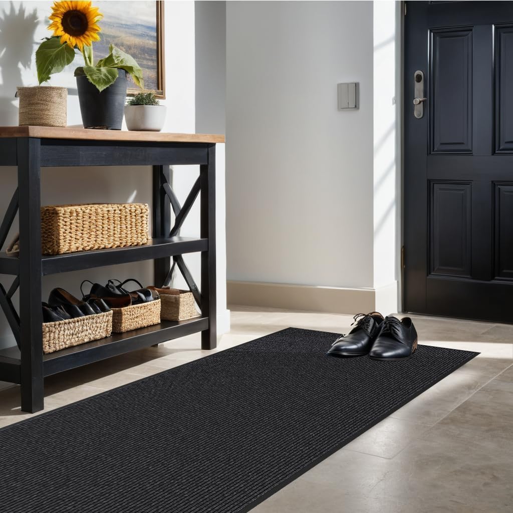Door Floor Mat Commercial Grade Large Size 3' x 6' Heavy Duty Tough Entry Collection Slip Skid Entrance Mat with Rubber Backing Low Profile and Easy to Clean Indoor Outdoor Rug