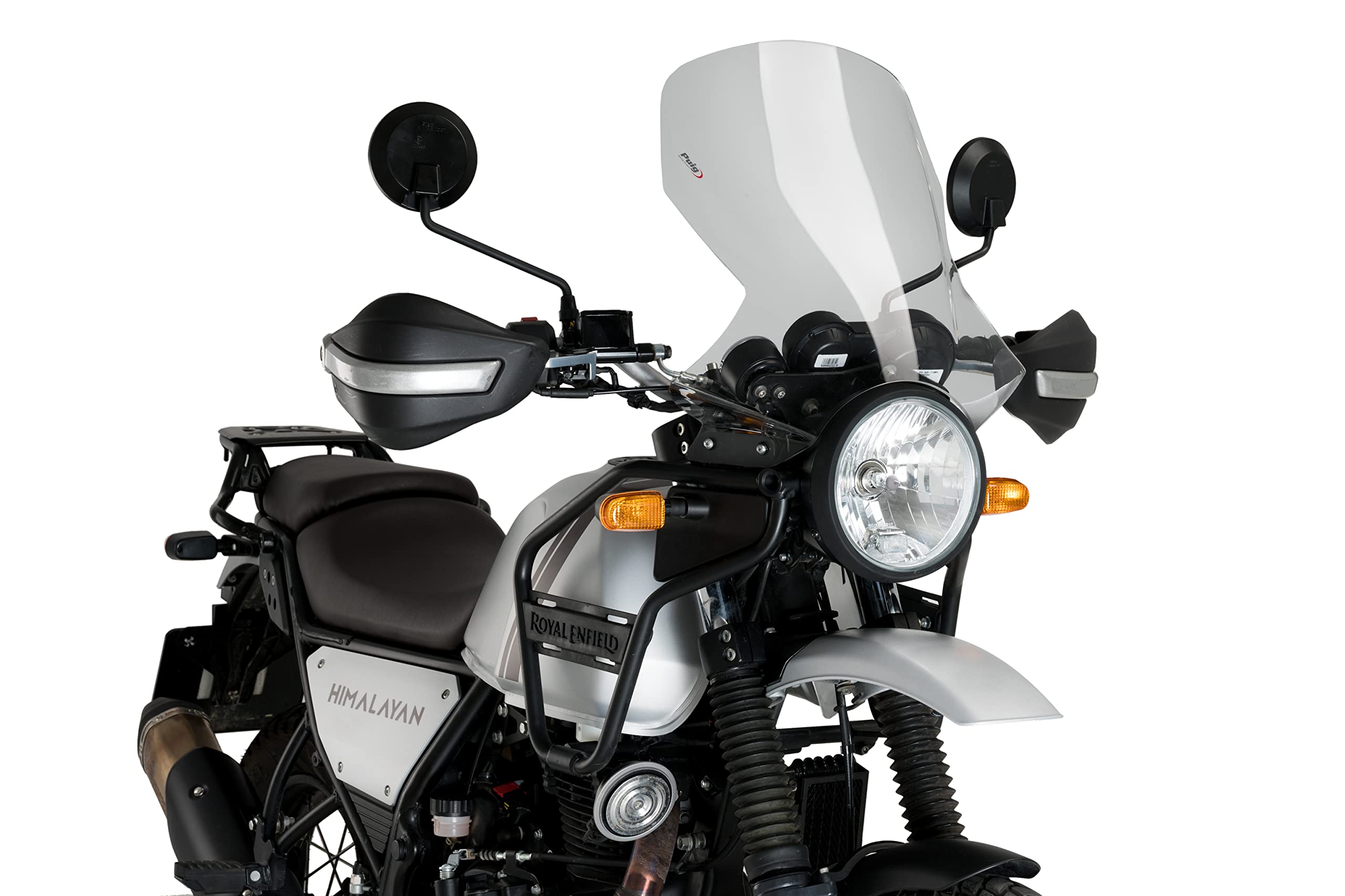 Puig 21122W Cupolino Touring alto e aerodinamico in acrilico CN da 4 mm con profilo arrotondato, zona superiore piatta e deflettori che migliorano la protezione, Trasparente