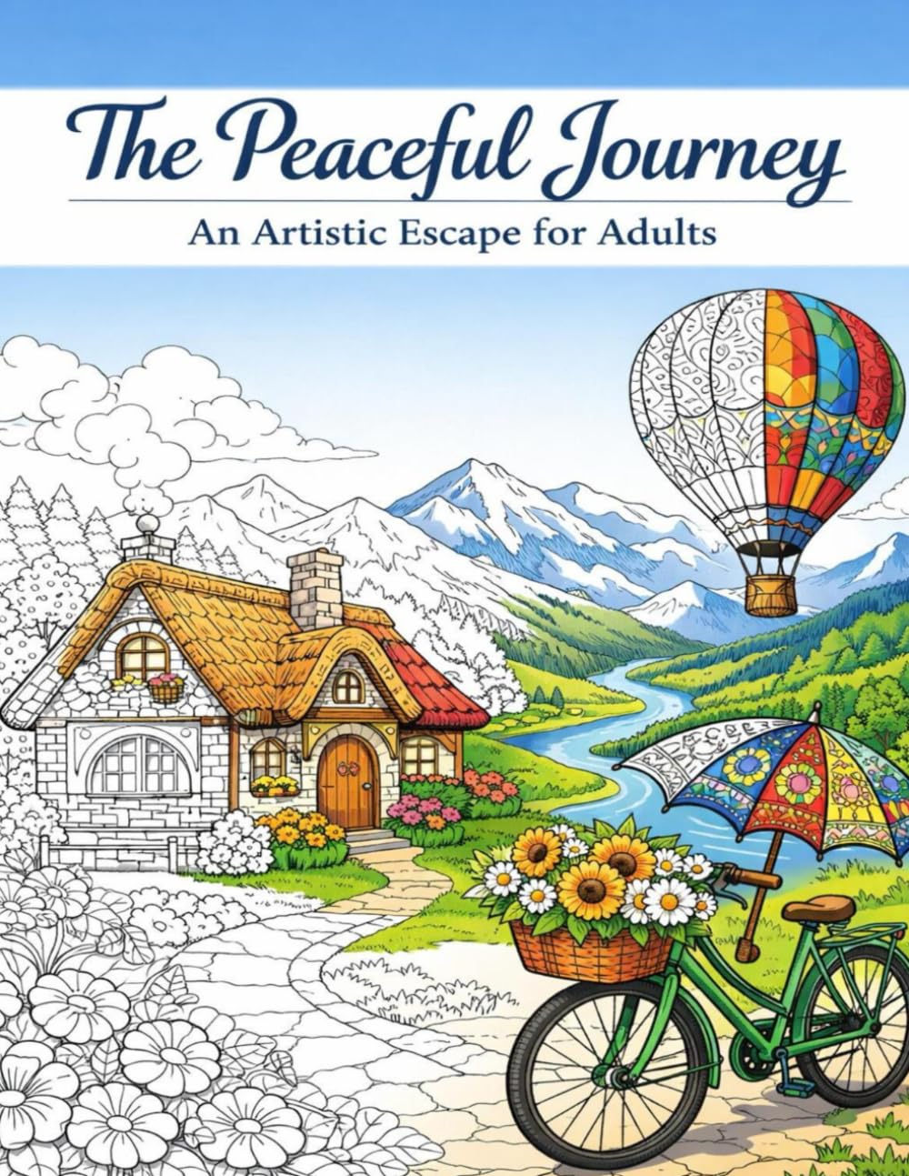 The Peaceful Journey: An Artistic Escape for Adults: Relaxing Landscapes and Inspirational Quotes for Stress Relief