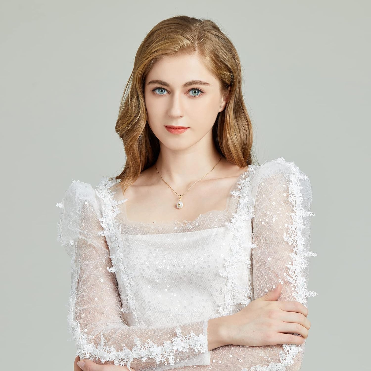 Dainty Pearl Choker Necklace for Women 18K Gold Plated Adjustable Handmade Freshwater Gold Pearl Necklaces - Image 5