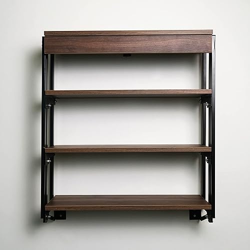 Miniatura 4 de Murphy - Mesa plegable Mesa de comedor montada en la pared Escritorio y estante multifuncional Estante de almacenamiento Escritorio de espacio